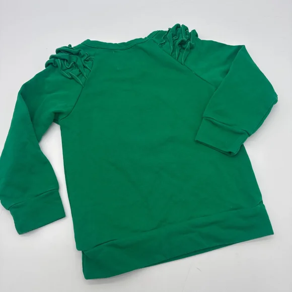 SWEET SOUTHERN SMOCKS Christmas Santa Sweatshirt 4T Green Red - Picture 3 of 5